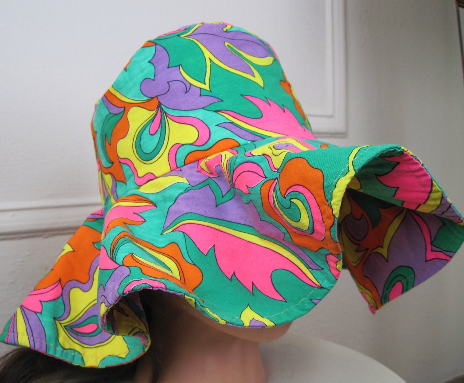 Vintage 1960's Funky Floppy Hippie Hat