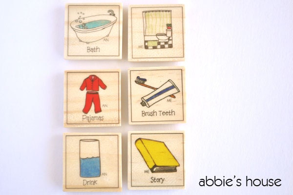 BEDTIME Chore Chart Magnet Set
