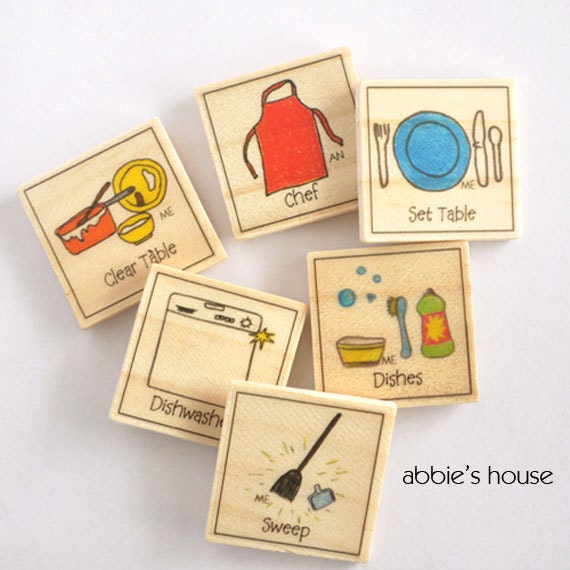 MEAL TIME Chore Chart Magnet Set