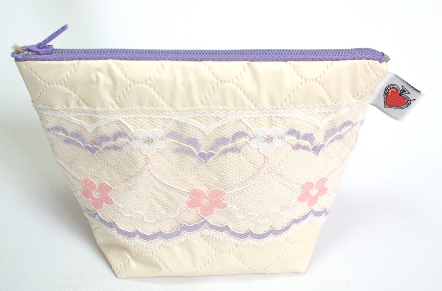 Lace and Vinyl Mini Pouch FINAL SALE