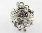 Jane Rose Wedding Set, White gold & Diamond