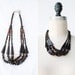 vintage 70s necklace / vintage wood necklace / hippie boho necklace / chunky ethnic necklace