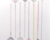 Arrows Original Watercolor Painting 9x12