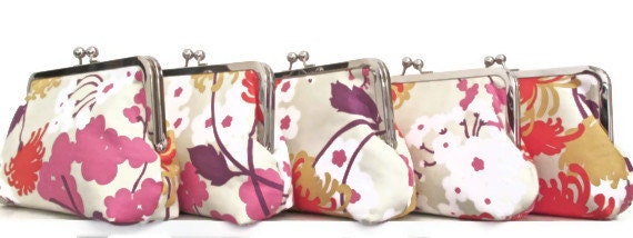 Bridesmaid clutch -  Bridal Party Gift Customize Your Cutie Girlie Clutches - You choose the fabrics