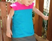 New Colorblock dress pattern and tutorial 12M-5T EASY SEW fully lined jumper tunic