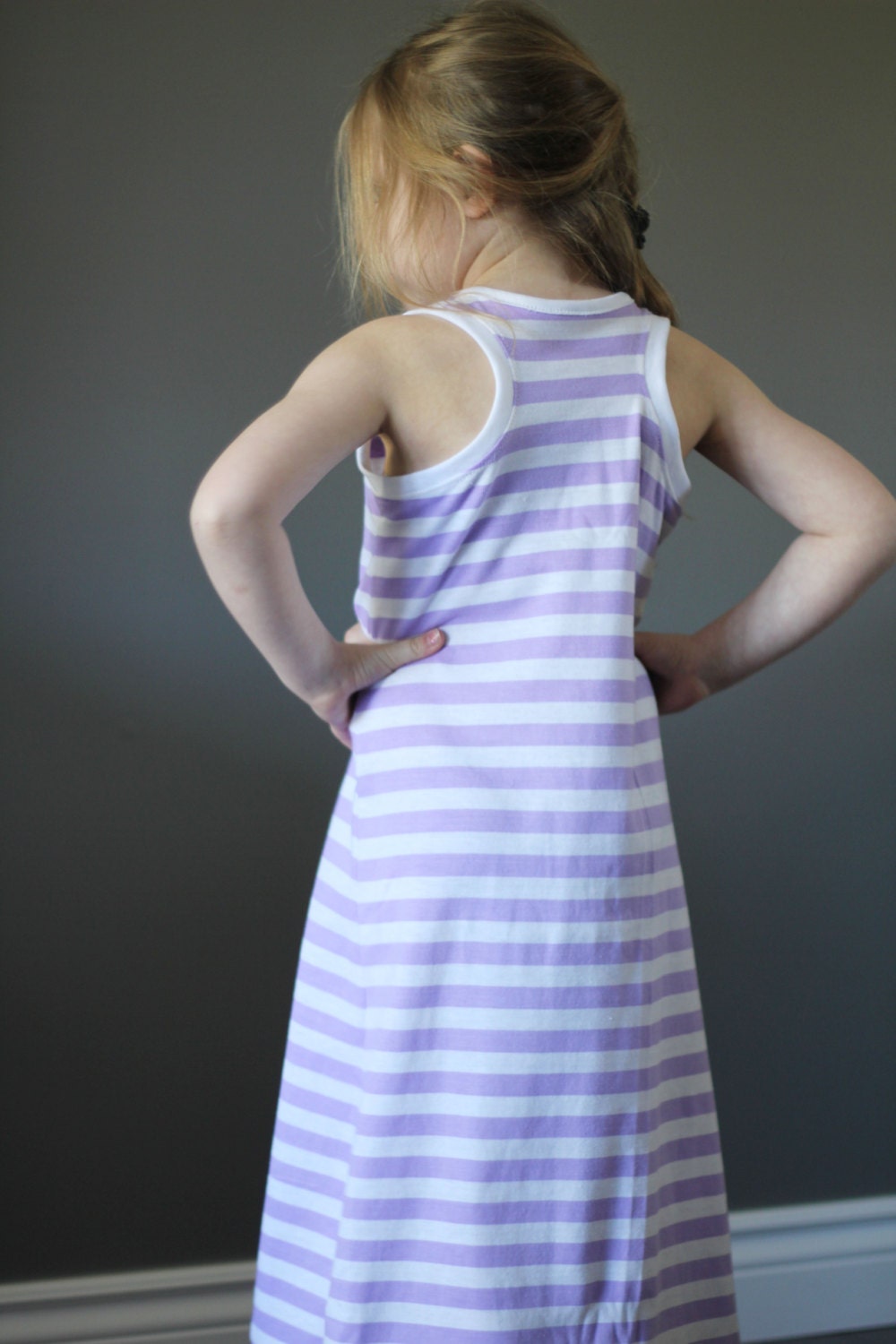 NEW Sporty Maxi Dress pattern and tutorial PDF 12m-5t easy sew long tank dress tunic racerback