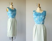 1960s wiggle dress / 60s sheath dress / silk sheath / 1960s cocktail dress - size small