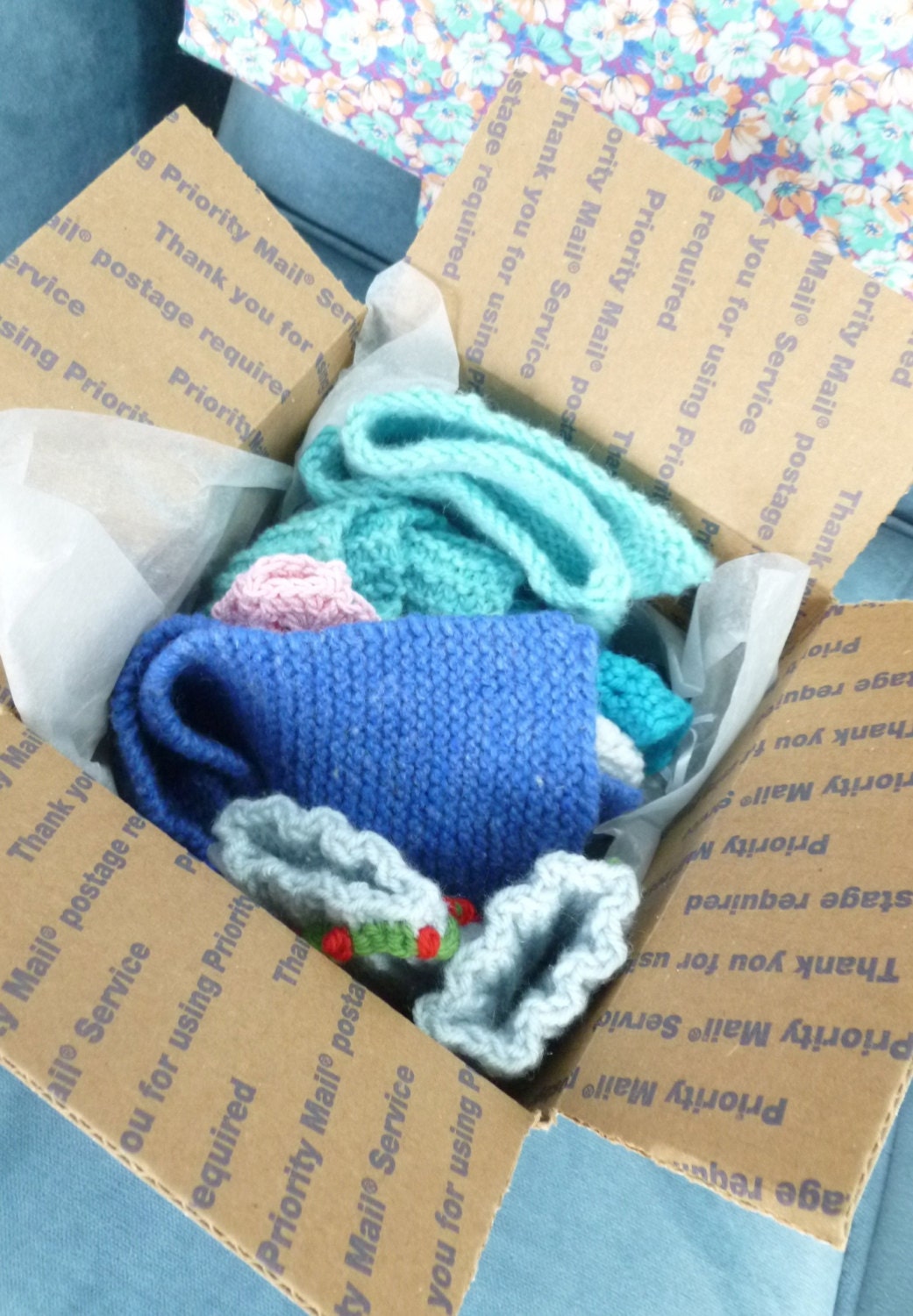 Grab bag baby hand knits gifts for baby surprise box
