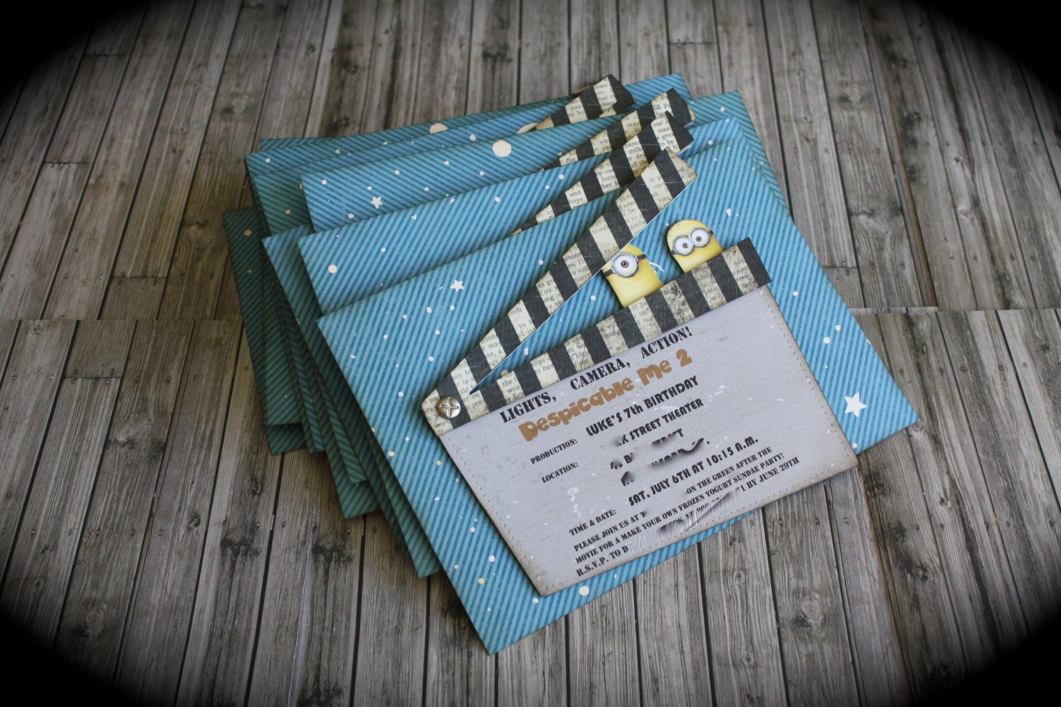 Movie Night Invitation...Despicable ME or any themed movie invitation