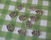 New Metal MADE WITH LOVE Tag Charms 10 pcs