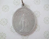OLD Vintage Polish O Mary Conceived Without Sin Pray For Us Religious Medal