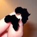Acrylic Africa Post Earrings, Stud Earrings in Black