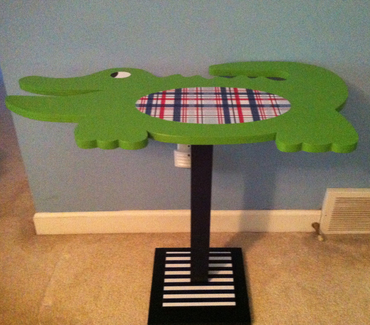 Alligator Madras Table/alligator nursery/alligator bedside table