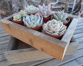 Rustic Wedding Box, Centerpiece, Decor, Succulent Planter, Barn Wedding, Reclaimed Wood