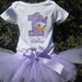 Daisy Duck Tutu Set in Light Purple and White. Includes Tutu and Embroidered Top.