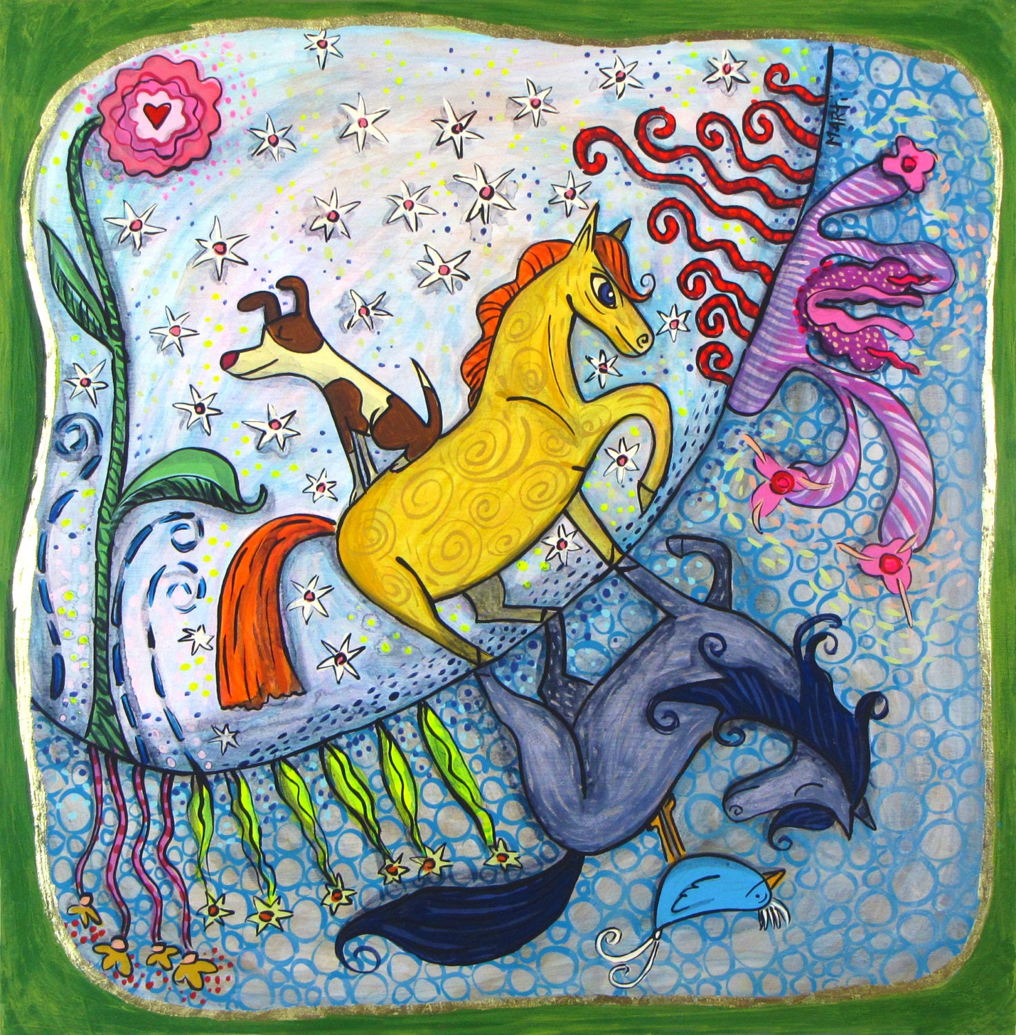 Fun Colorful Pop Art Cartoon Painting Both Joyful and Meaningful
