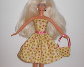 CUTE retro dress and bag 4 barbie doll