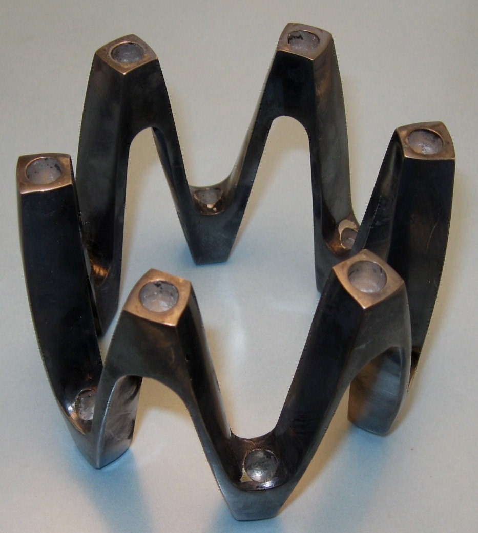 Dansk IHQ Quistgaard Crown Candle Holder & Tapers