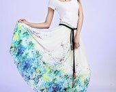 Chiffon flower maxi skirt