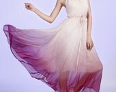 Pulka chiffon maxi dress