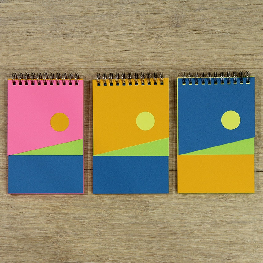 neon landscape notebooks