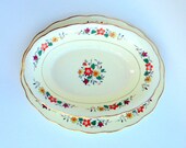 Vintage George Jones and Sons, Crescent China, England,cr. 1910, Floral Vegetable dish and Platter    I take CREDIT CARDS