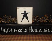 Happiness Is Homemade primitive wood blocks