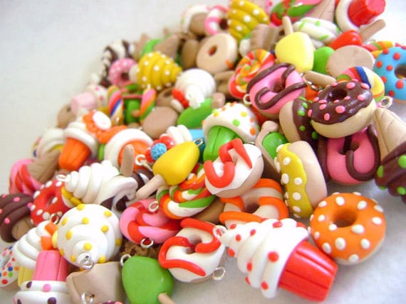 10 Assorted Polymer Clay Charms
