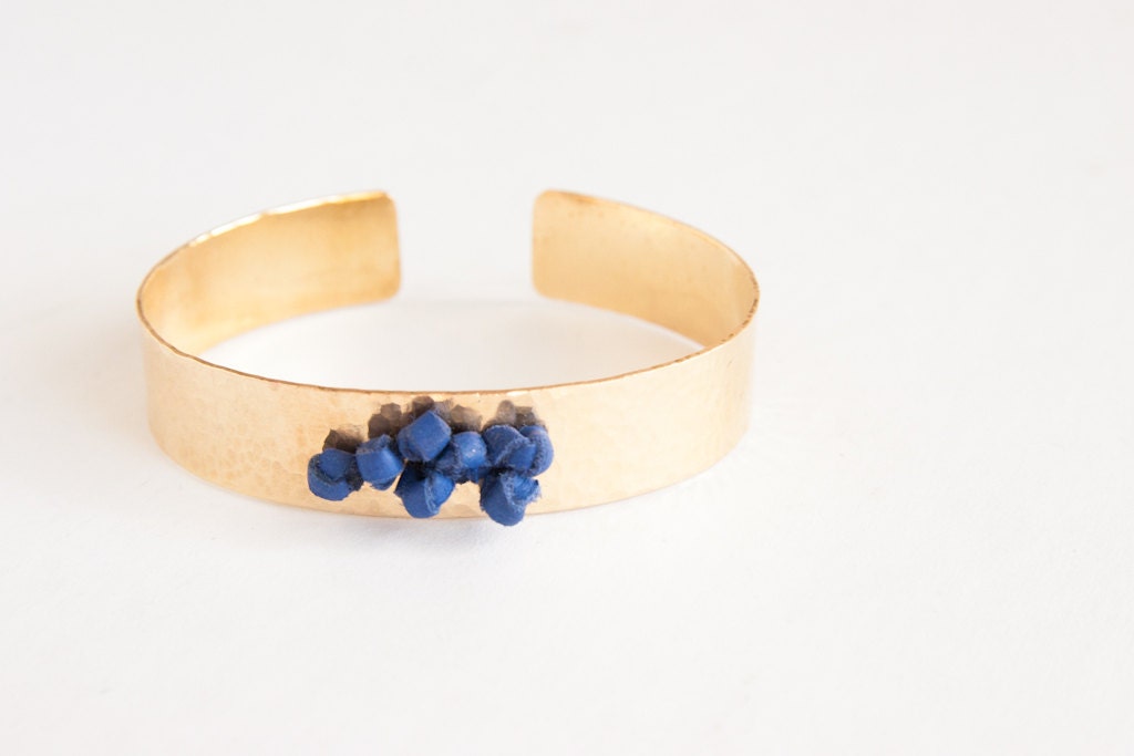 Nudo Thin bracelet Brass and Leather knotted