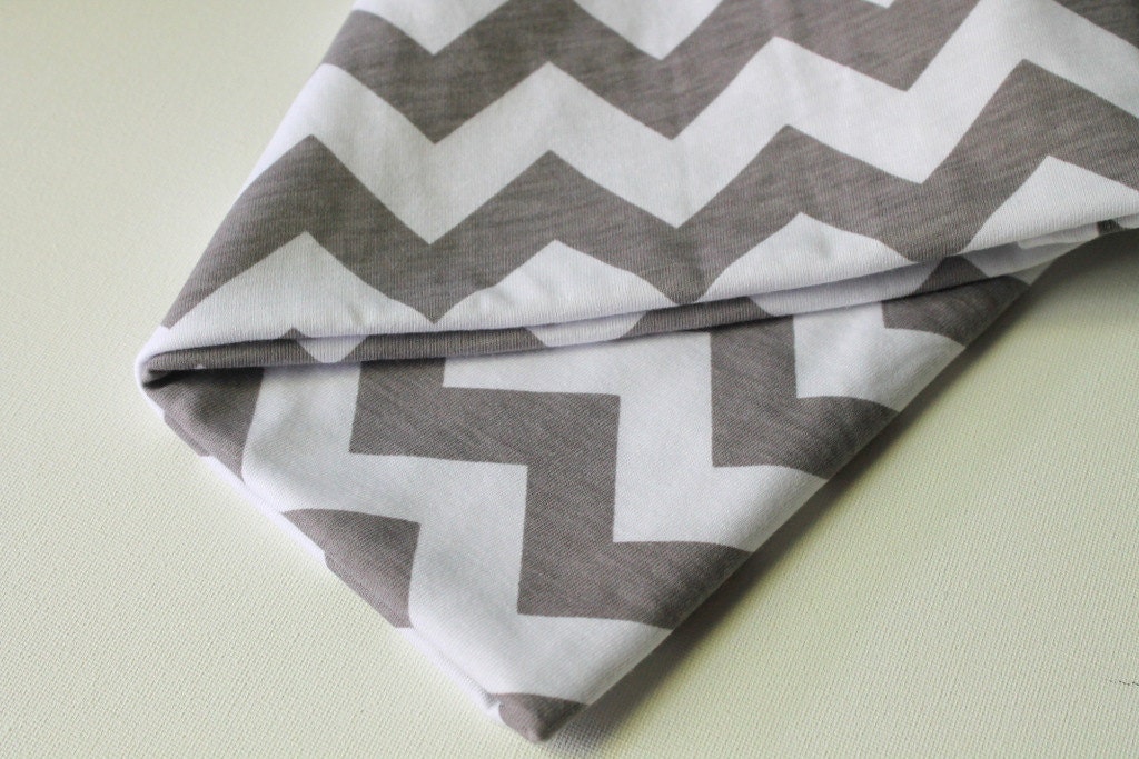 Chevron Swaddle Receiving Blanket for Baby- Gray