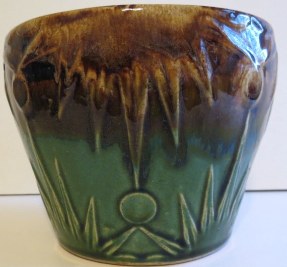 Roseville Pottery Sun And Moon Planter by mycrochetgarden on Etsy