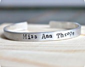 Misanthrope bracelet aluminum adjustable hand stamped womens funny humor geekery