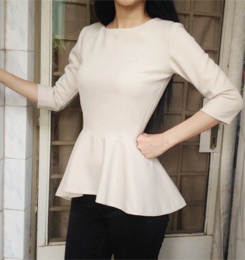 ruffle top custom made all size rockabilly vintage peplum