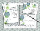 DIY- Modern Circles printable wedding invitation suite