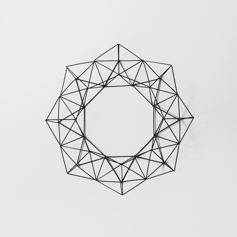 Large Himmeli Wreath / Geometric Wall Sculpture