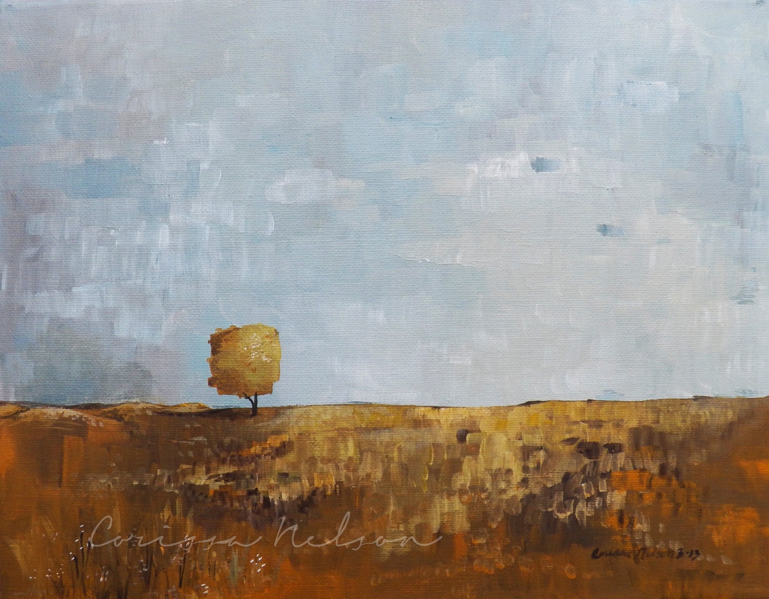 A Lone Tree - Original Acrylic Painting on Canvas