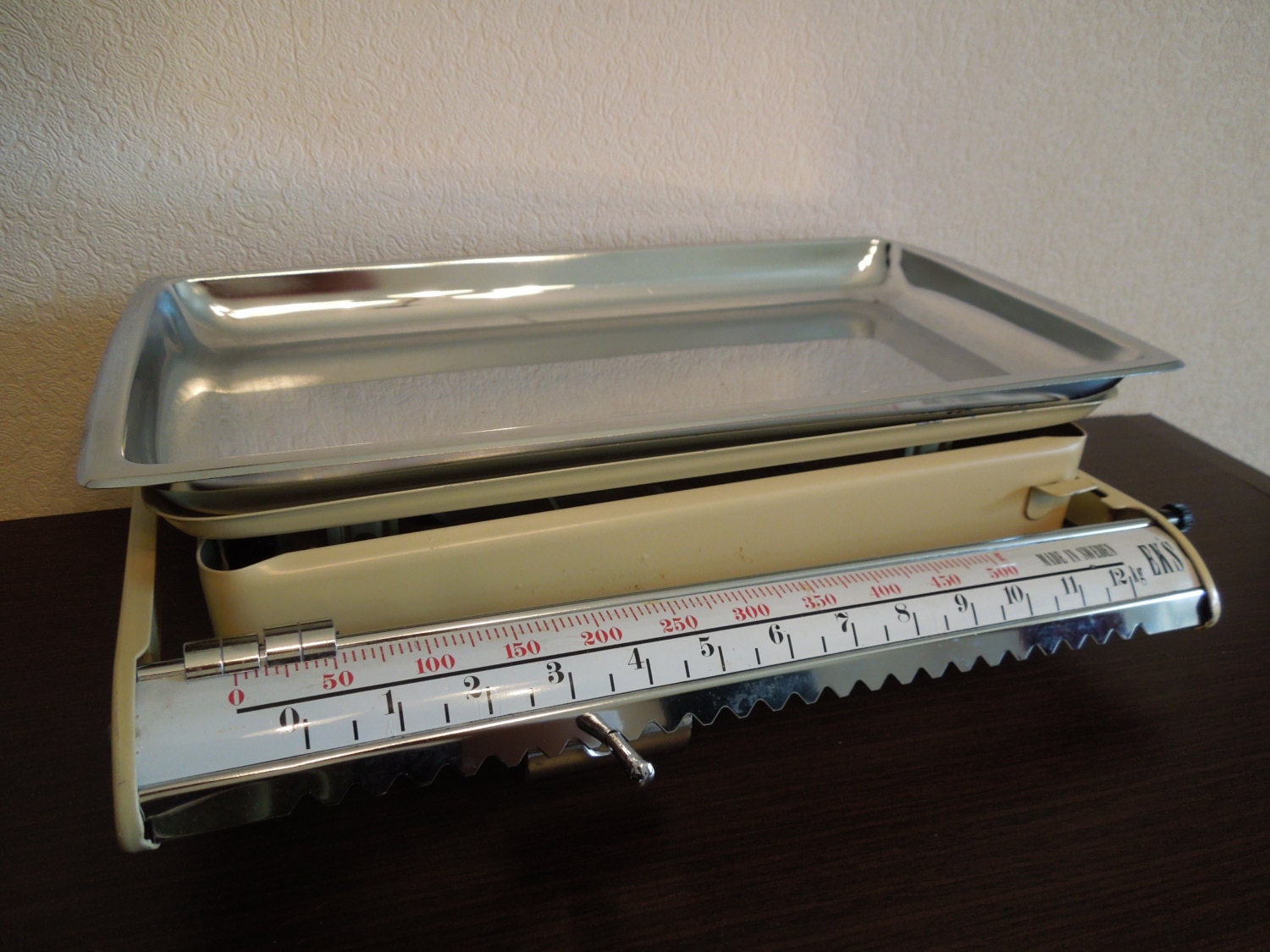 EKS swedish kitchen scale 12kg metallic domestic use vintage made in Sweden
