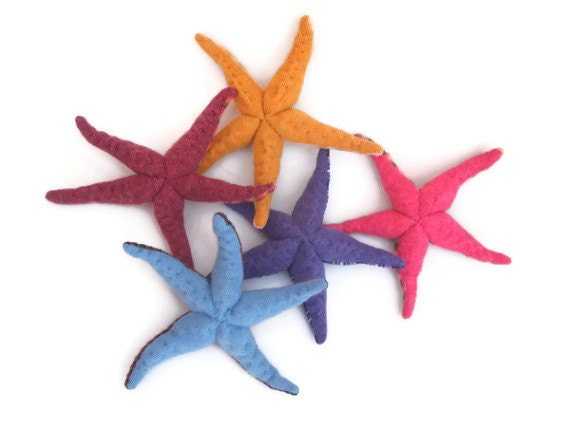 Star fish, sea stars, waldorf toy, waldorf sea creature, all natural toy, eco friendly toy