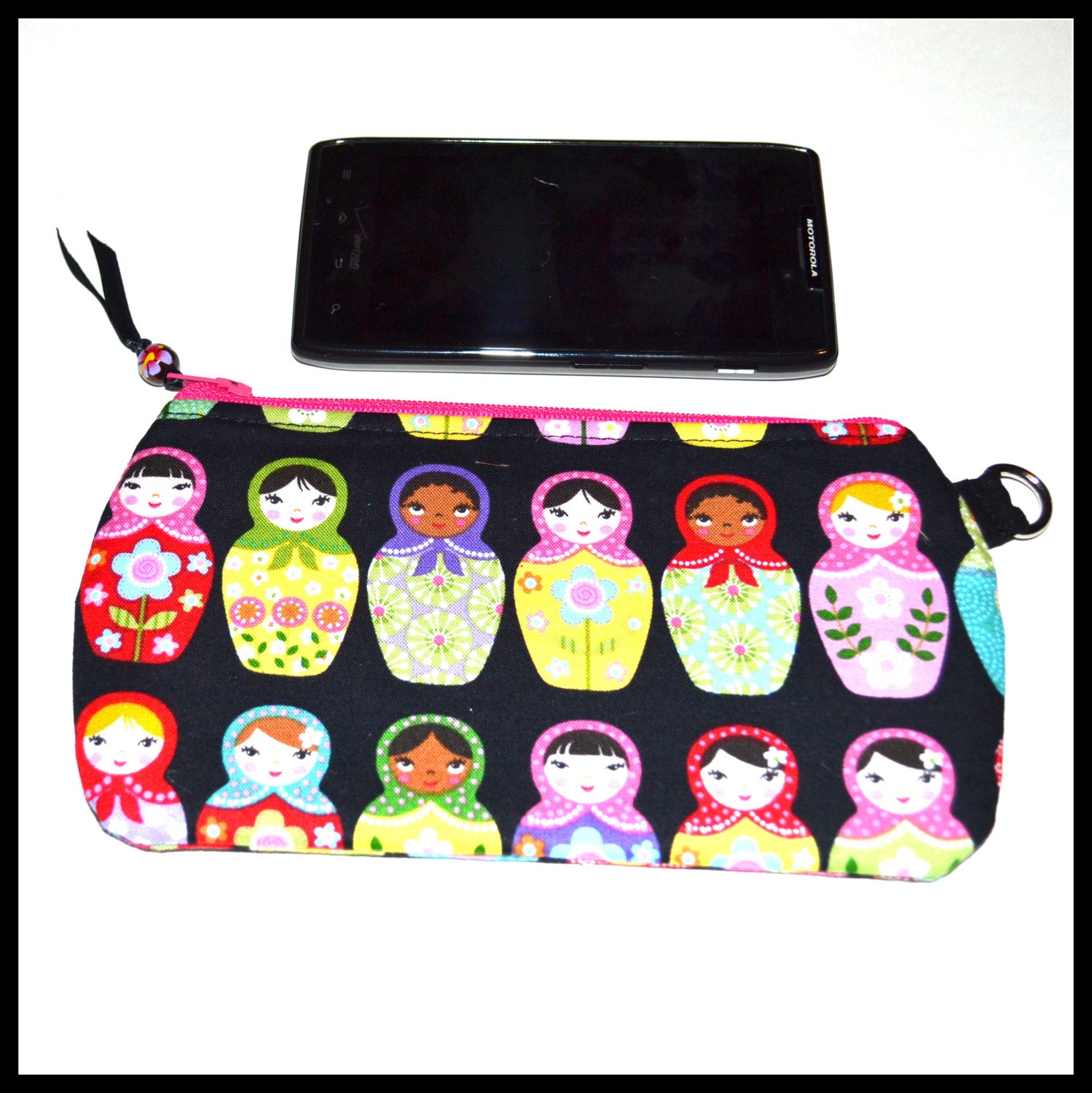 Matryoshka Russian Doll - Zipper Pouch - Gadget Bag - Cell Phone Bag