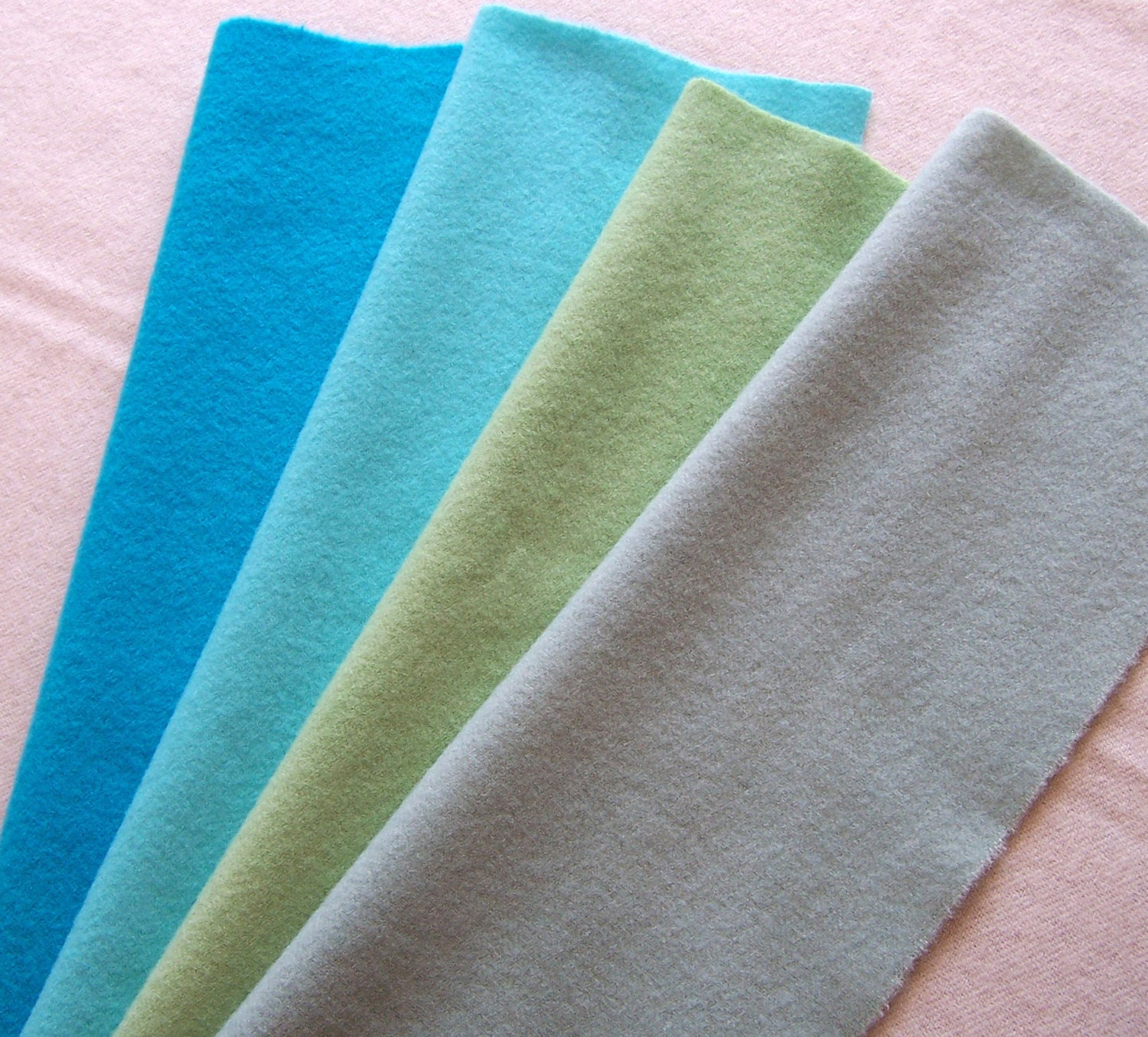 Hand Dyed Wool Fabric - Beach Shades - for Rug Hooking, Applique, Penny Rugs and Sewing Projects/ H609