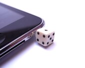 dice iPhone plug phone plug dust plug iPod plug phone decoration dice accessories