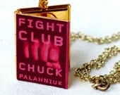 Fight Club , Chuck Palahniuk Book locket Pendant with Chain