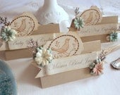 Little Bird Told Me. Dessert Table Food Label Cards with Birds and Flowers