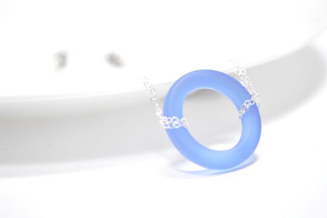 Sterling Silver Blue Circle WDD Pendant Bracelet World Diabetes Day Awareness Support JDRF