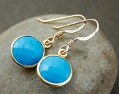 Memorial Day SALE Sleeping Beauty Turquoise Earrings - Something Blue - Summer Hues