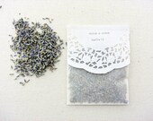 wedding confetti bags, 10 glassine bags, dried lavender, doilies, personalized