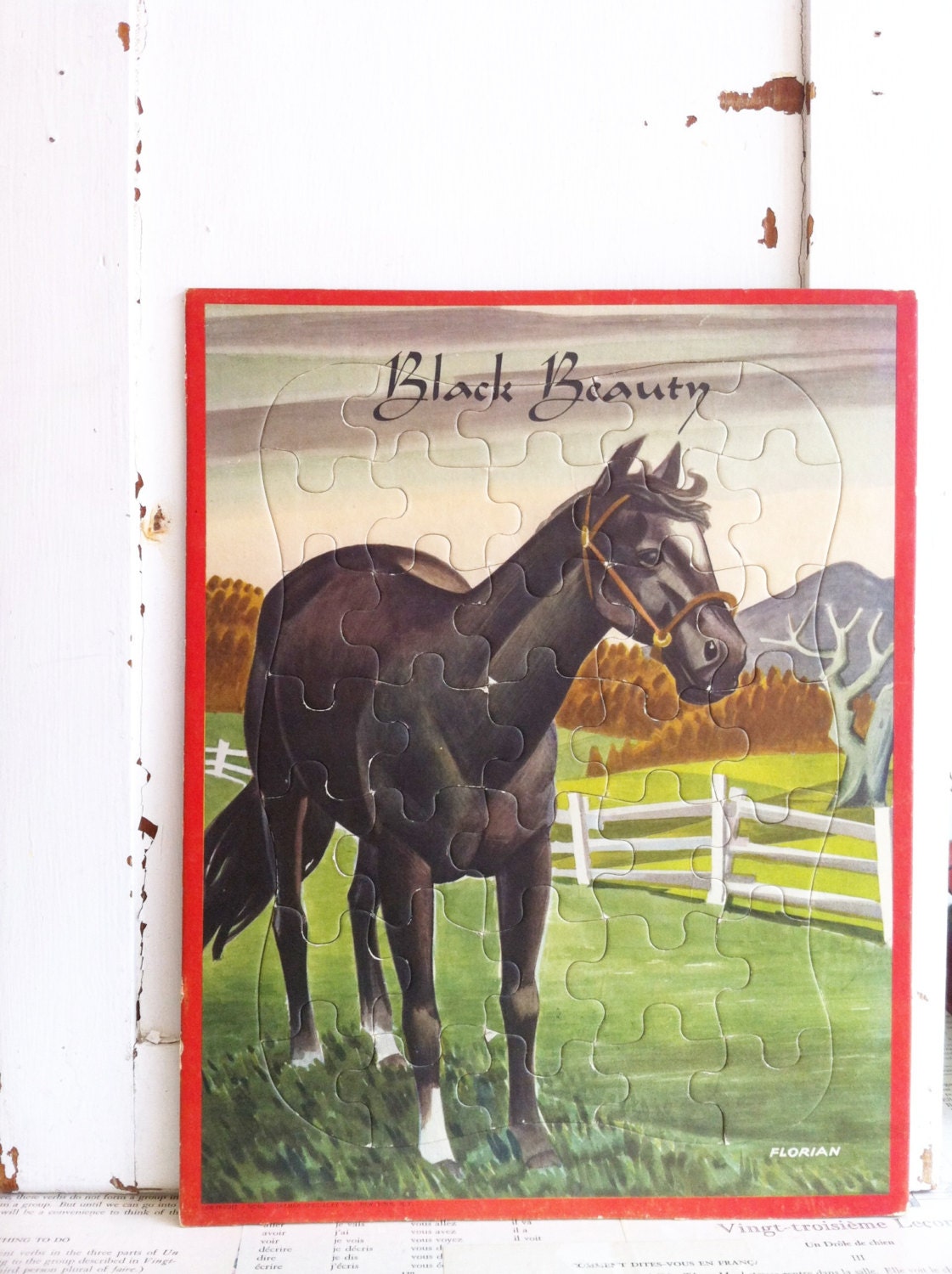 1950 vintage black beauty puzzle