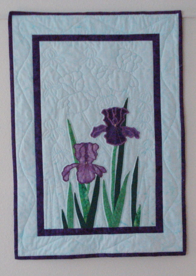 Iris Fiber Art Quilt