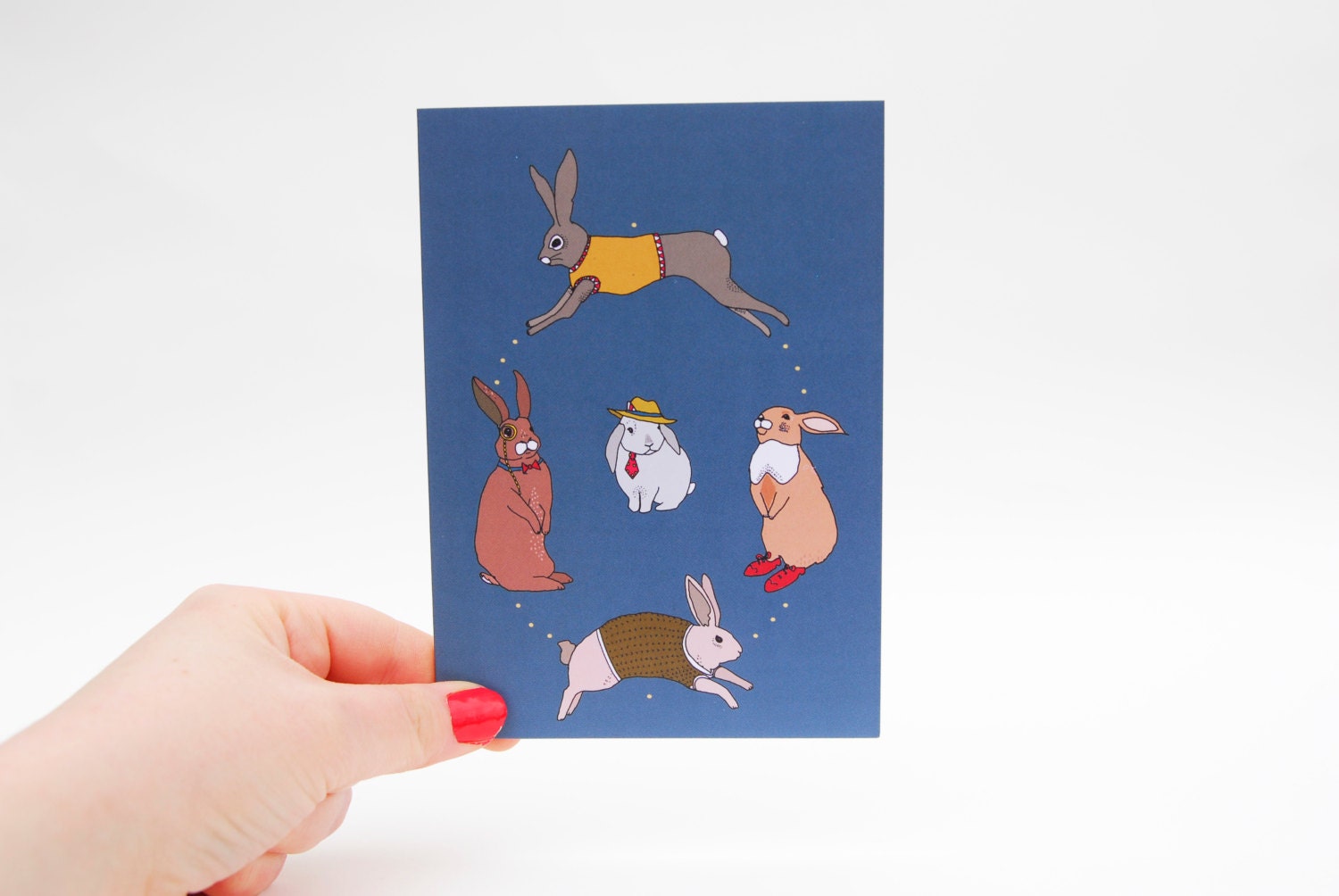 Oval Rabbits Card