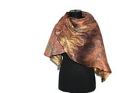 Multicolor Felted Scarf Long Women Felt Scarf Wrap Merino Wool Silk Felt Scarves
